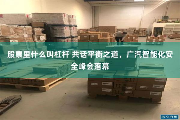 股票里什么叫杠杆 共话平衡之道，广汽智能化安全峰会落幕