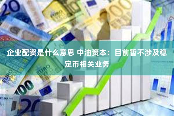 企业配资是什么意思 中油资本：目前暂不涉及稳定币相关业务