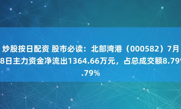 炒股按日配资 股市必读：北部湾港（000582）7月28日主力资金净流出1364.66万元，占总成交额8.79%