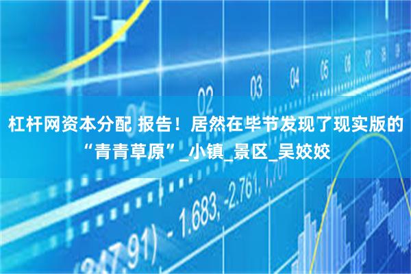 杠杆网资本分配 报告！居然在毕节发现了现实版的“青青草原”_小镇_景区_吴姣姣