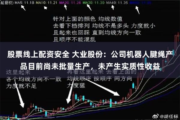 股票线上配资安全 大业股份：公司机器人腱绳产品目前尚未批量生产，未产生实质性收益